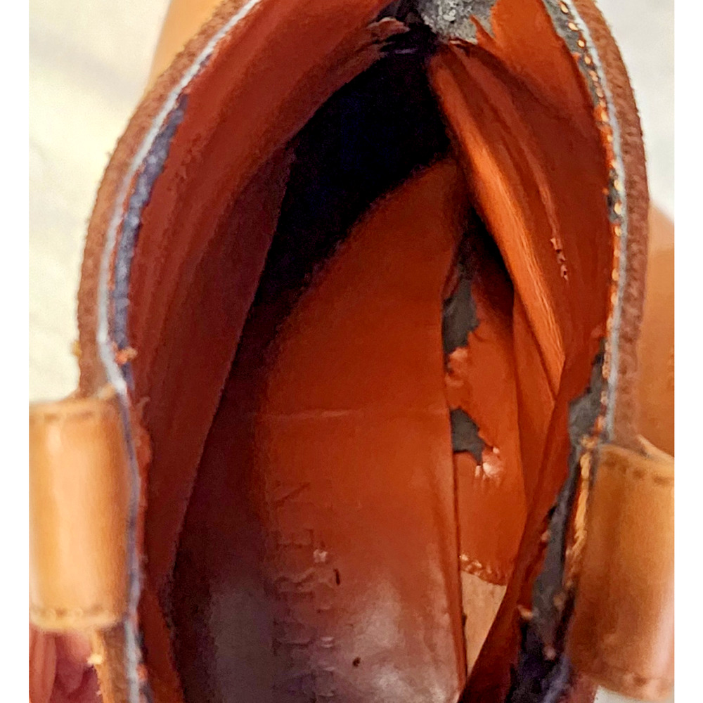 Lauren Ralph Lauren Devyn Leather Suede Heeled Ankle Boots Western Tan Brown 8B - Picture 6 of 9